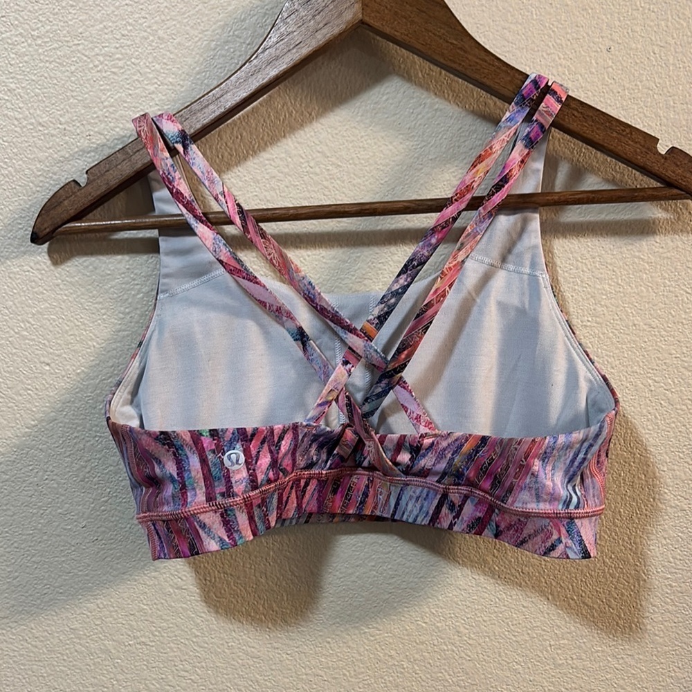 Colorful Lululemon Strappy Women's Sports Bra - Picture 2 of 3
